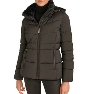 Calvin Klein Coat jacket puffer hooded black M new with tags Black $265.00